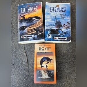 Warner Bros. Free Willy Movie Collection - Lot Of 3 VHS- Free Willy, 2 &3
